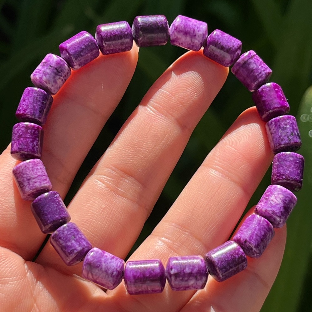 8mm stretchable purpurite bracelet‎ 0292
